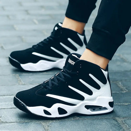 Men Air Cushion Basketball Shoes Wear-resistant Sneakers For Men Hommel Basketball Boots Sneakers Men - bazona.com