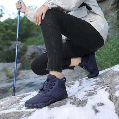 Outdoor Sports Cotton Shoes For Men And Women Winter Warm Slip-on Boots Wear-resistant Anti-ski Thickened Shoes Couple - bazona.com