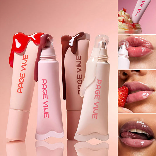 4-color Brightening Lip Balm Moisturizing Exfoliating Skin Long-Lasting Moisturizing Lip Gloss Women Cosmetics BAZONA