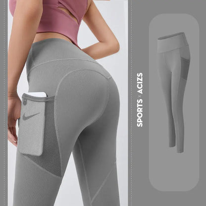 Yoga Pants Women With Pocket Leggings Sport Girl Gym Leggings Women Tummy Control Jogging Tights Female Fitness Pants - bazona.com