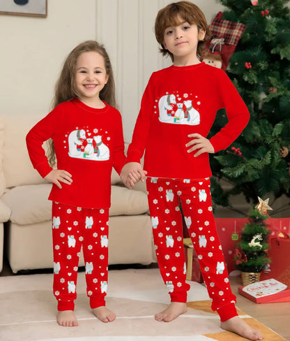 Christmas Family Pajamas Matching Sets Christmas Sleepwear Parent-Child Pjs Outfit For Christmas Holiday Xmas Party - bazona.com