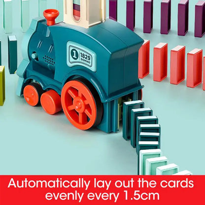 Domino Train Toys Baby Toys Car Puzzle Automatic Release Licensing Electric Building Blocks Train Toy - bazona.com