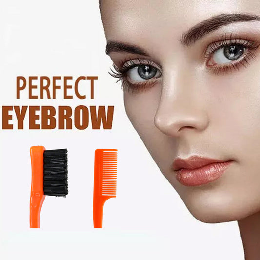 Beauty Double Side Edge Control Hair Comb Hair Brush Eyebrow Brush Hair Styling Salon Hair Accessories Random Color BAZONA