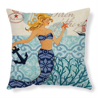 Cushion Covers Sea Turtle Printed Throw Pillow Cases For Home Decor Sofa Chair Seat BAZONA