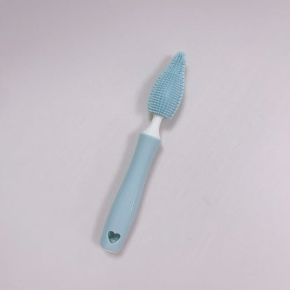 Baby Silicone Baby Bottle Brush Straw Scrubbing Baby Bottle Brush Cleaning - bazona.com