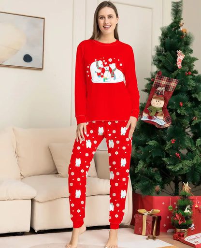 Christmas Family Pajamas Matching Sets Christmas Sleepwear Parent-Child Pjs Outfit For Christmas Holiday Xmas Party - bazona.com
