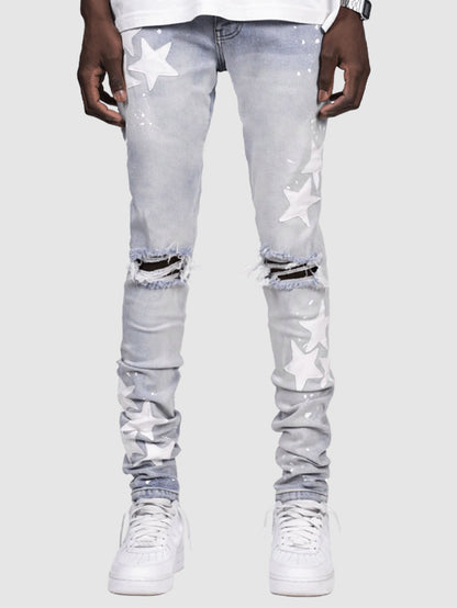 Men's Slim Stretch XINGX Fashion Jeans BAZONA