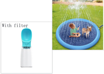 Non-Slip Splash Pad For Kids And Pet Dog Pool Summer Outdoor Water Toys Fun Backyard Fountain Play Mat - bazona.com