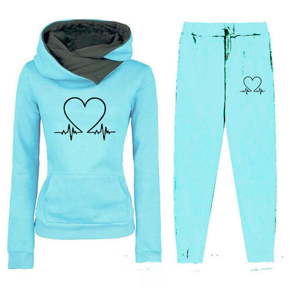 Women's Fleece-lined Hooded Sportswear Suit BAZONA