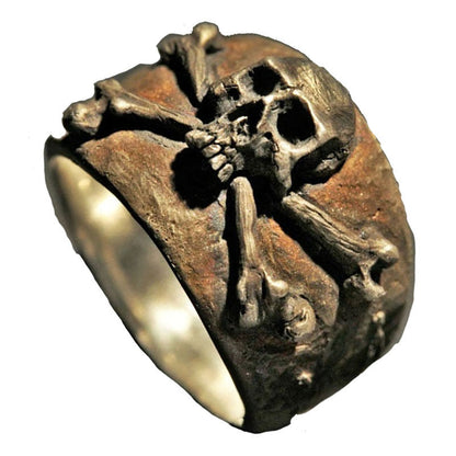 Nostalgic Skull Personality Boys Ring BAZONA