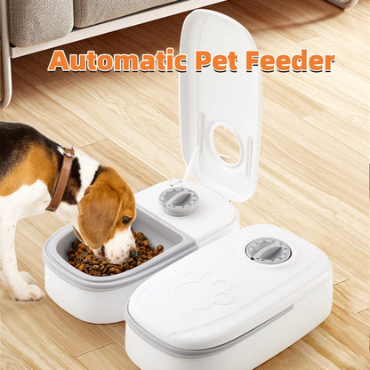 Automatic Pet Feeder Smart Food Dispenser For Cats Dogs Timer Stainless Steel Bowl Auto Dog Cat Pet Feeding Pets Supplies BAZONA