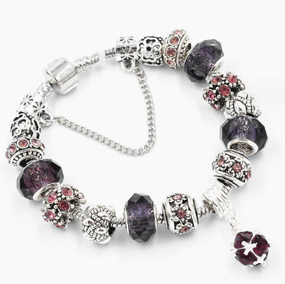 Crystal Beads Bracelets & Bangles Snake Chain Charm Bracelets For Women Jewellery BAZONA