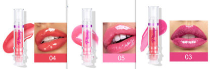 New Tube Lip Rich Lip Color Slightly Spicy Lip Honey Lip Glass Mirror Face Lip Mirror Liquid Lipstick BAZONA