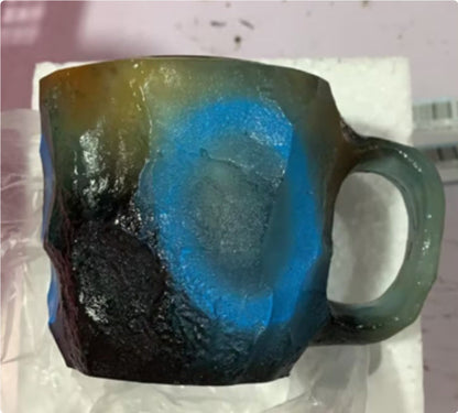 400ml Resin Mineral Crystal Coffee Mugs With Handles Elegant Fake Mineral Crystal Cup For Workplace Home Decor Christmas Gift Kitchen Gadgets BAZONA