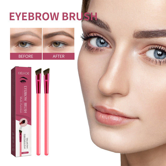 Multifunctional Portable Stereo Concealer Brush Bevel Eyebrow Brush BAZONA