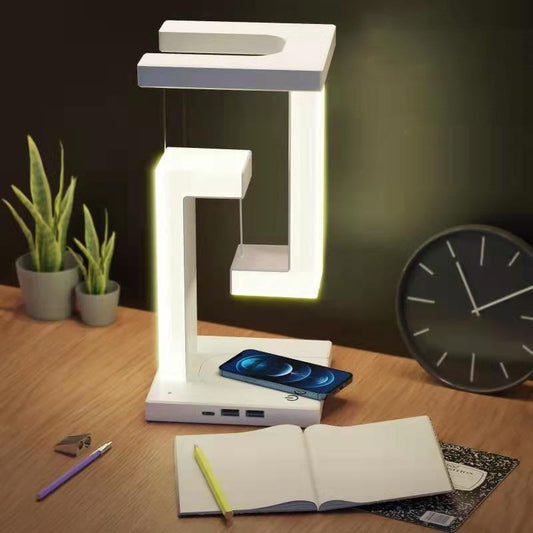 Creative Smartphone Wireless Charging Suspension Table Lamp Balance Lamp Floating For Home Bedroom BAZONA
