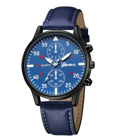 Retro Design Leather Band Watches Men Top Brand Relogio Masculino NEW Mens Sports Clock Analog Quartz Wrist Watches BAZONA