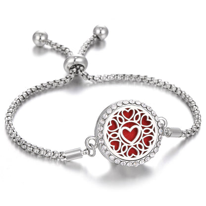 2024 New Kaleidoscope Aromatherapy Bracelet Perfume Essential Oil Diffuser Locket Bracelet Charms Women Aroma Diffuser Jewelry - bazona.com