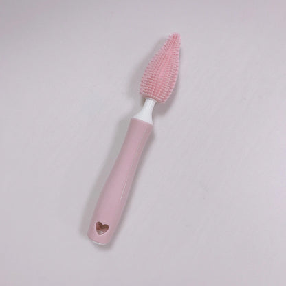Baby Silicone Baby Bottle Brush Straw Scrubbing Baby Bottle Brush Cleaning - bazona.com